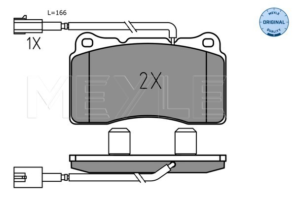 Brake Pad Set, disc brake - 025 237 5716 MEYLE