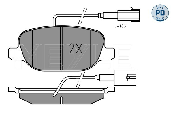 Brake Pad Set, disc brake - 025 238 1118/PD MEYLE