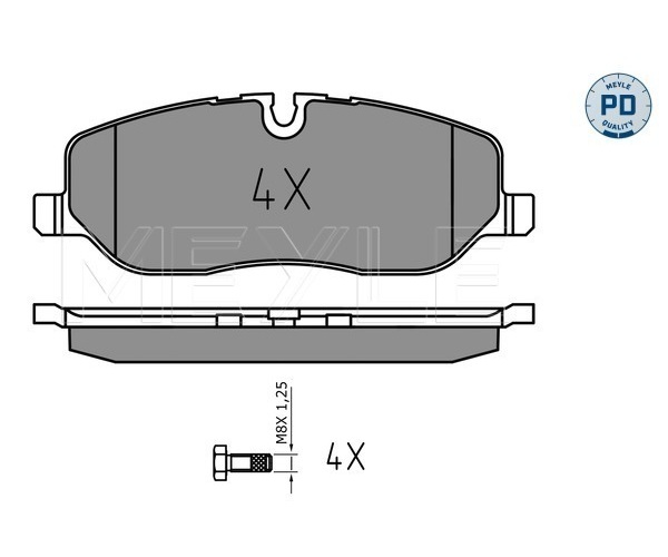 Brake Pad Set, disc brake - 025 241 9118/PD MEYLE