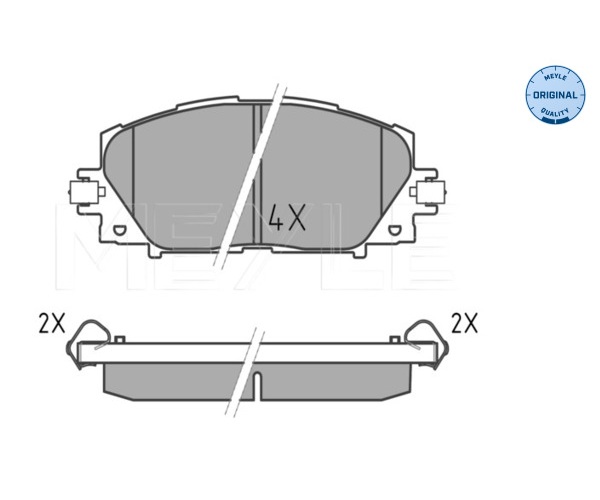 Brake Pad Set, disc brake - 025 244 5116 MEYLE