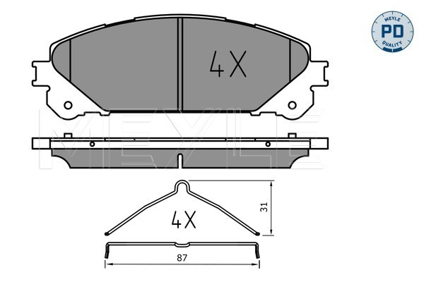 Brake Pad Set, disc brake - 025 244 5218/PD MEYLE