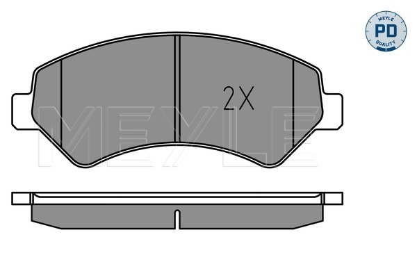 Brake Pad Set, disc brake - 025 244 6619-1/PD MEYLE