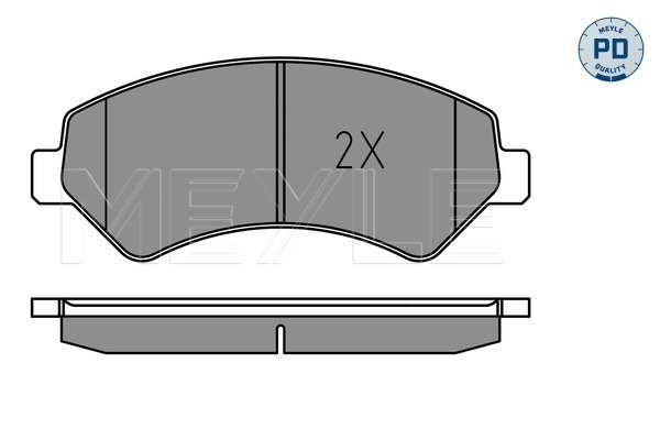 Brake Pad Set, disc brake - 025 244 6619-2/PD MEYLE
