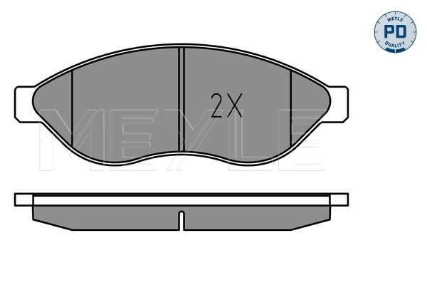Brake Pad Set, disc brake - 025 244 6819-2/PD MEYLE