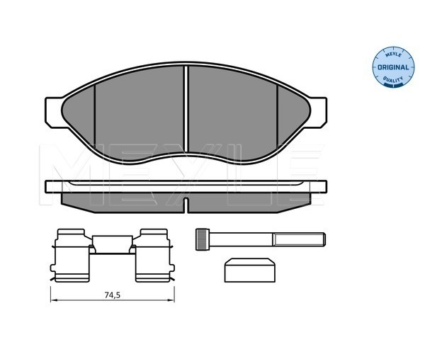 Brake Pad Set, disc brake - 025 244 6819/W1 MEYLE