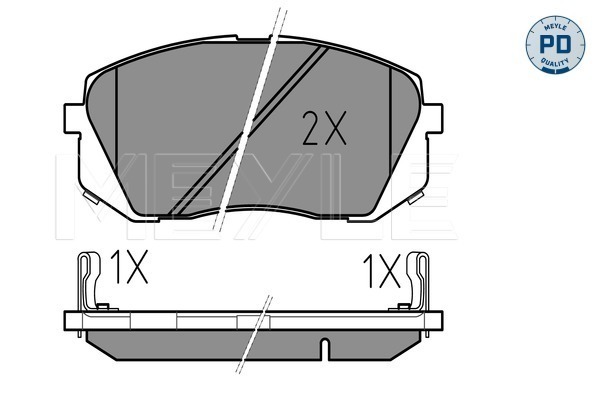 Brake Pad Set, disc brake - 025 245 0116/PD MEYLE