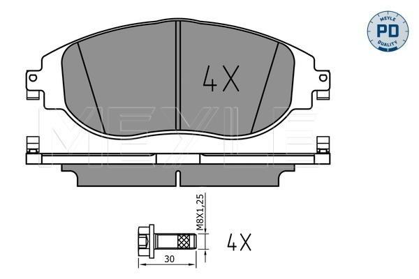 Brake Pad Set, disc brake - 025 247 3821/PD MEYLE