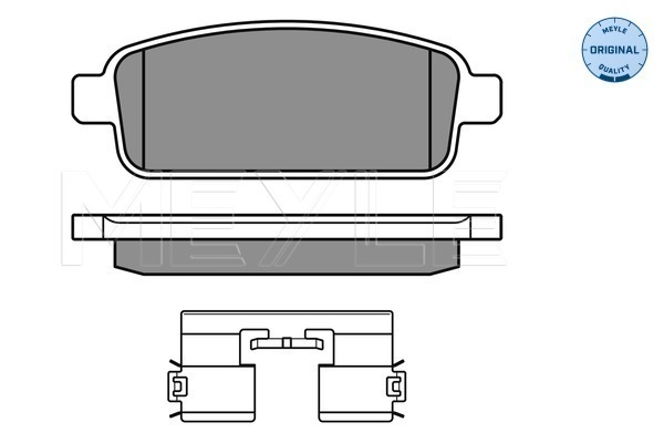 Brake Pad Set, disc brake - 025 250 9616/W MEYLE