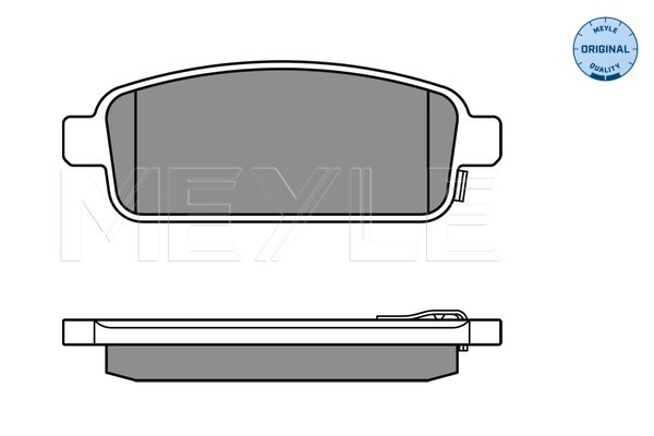 Brake Pad Set, disc brake - 025 250 9616/W MEYLE