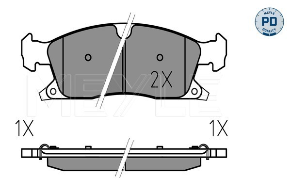 Brake Pad Set, disc brake - 025 251 9021/PD MEYLE