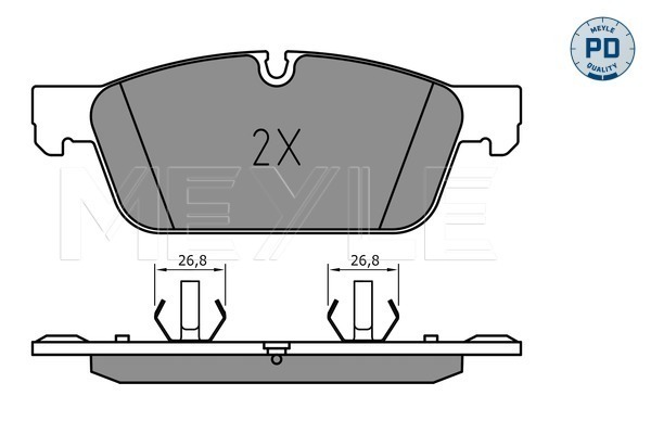 Brake Pad Set, disc brake - 025 255 3119/PD MEYLE