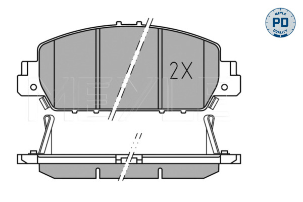 Brake Pad Set, disc brake - 025 257 9216/PD MEYLE