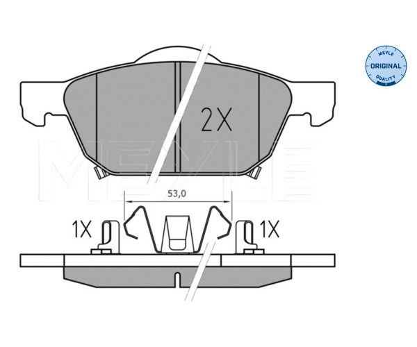 Brake Pad Set, disc brake - 025 258 0417 MEYLE