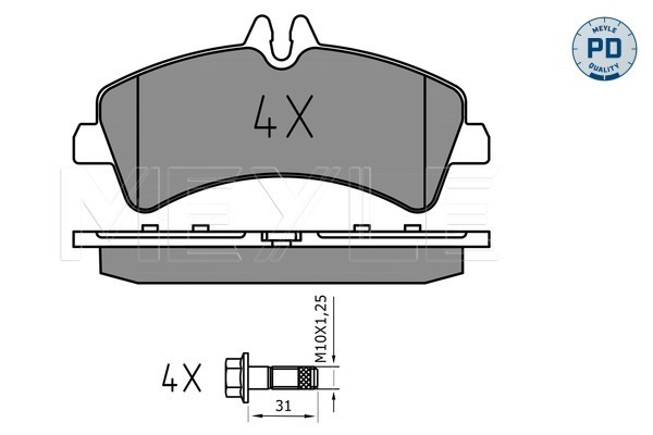 Brake Pad Set, disc brake - 025 292 1720/PD MEYLE