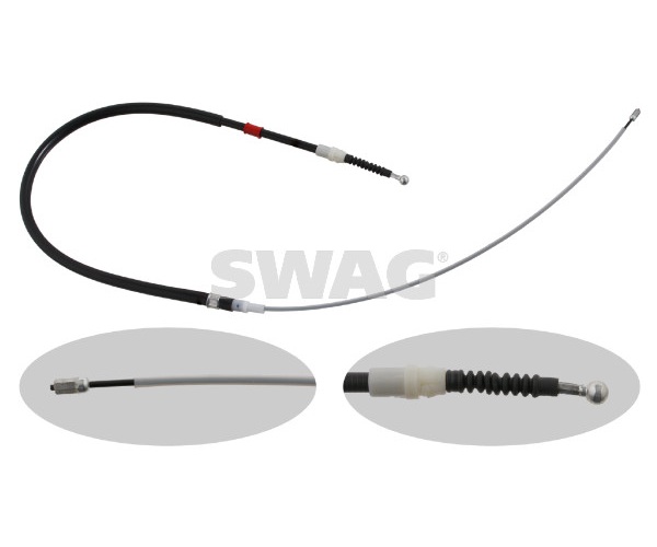 Cable, parking brake - 30 93 0727 SWAG
