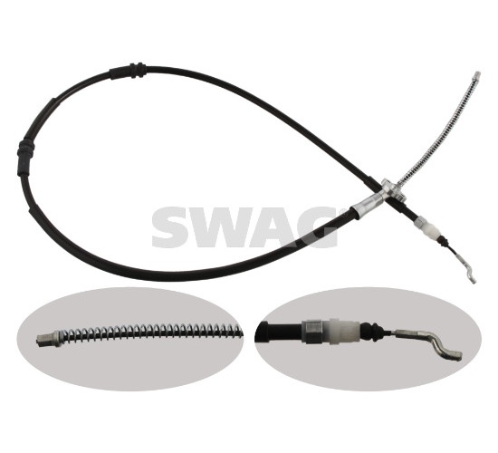 Cable, parking brake - 30 93 6711 SWAG