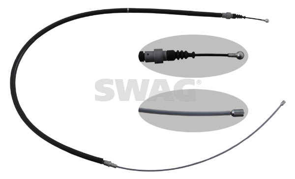 Cable, parking brake - 30 94 9624 SWAG