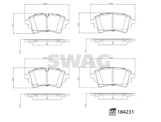 Brake Pad Set, disc brake - 33 10 9321 SWAG
