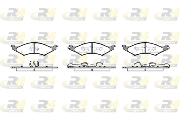 Kit pastiglie freno, Freno a disco - 2527.00 ROADHOUSE