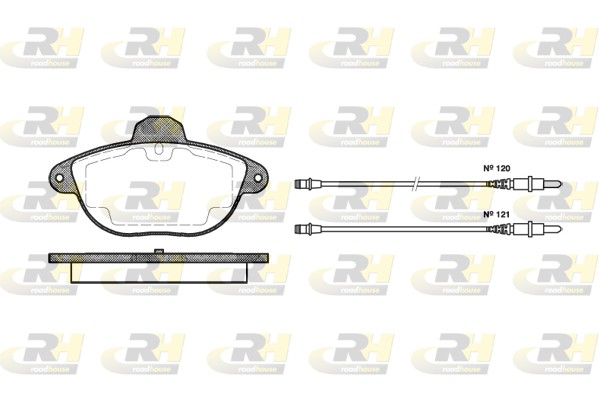 Brake Pad Set, disc brake - 2608.04 ROADHOUSE