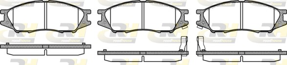Brake Pad Set, disc brake - 21123.02 ROADHOUSE