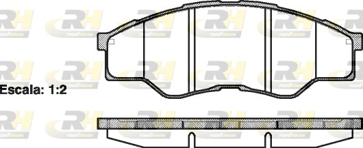 Brake Pad Set, disc brake - 21266.00 ROADHOUSE