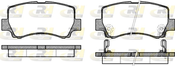 Brake Pad Set, disc brake - 21309.02 ROADHOUSE