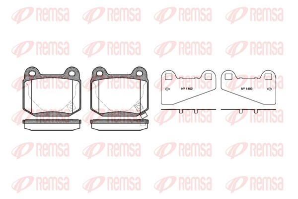 Brake Pad Set, disc brake - 0014.52 REMSA