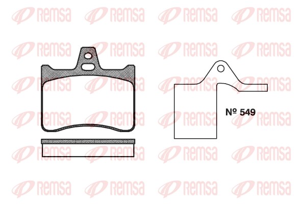 Kit pastiglie freno, Freno a disco - 0088.10 REMSA
