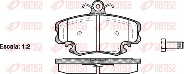 Brake Pad Set, disc brake - 0141.20 REMSA