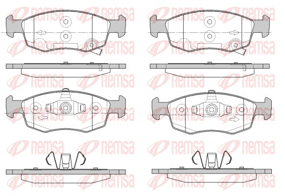 Brake Pad Set, disc brake - 0172.34 REMSA