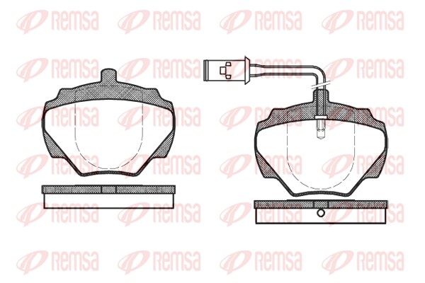 Brake Pad Set, disc brake - 0222.01 REMSA