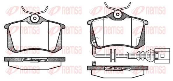 Brake Pad Set, disc brake - 0263.41 REMSA