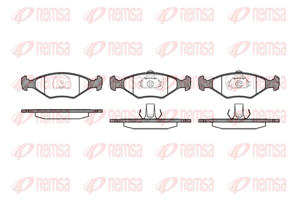 Brake Pad Set, disc brake - 0281.40 REMSA