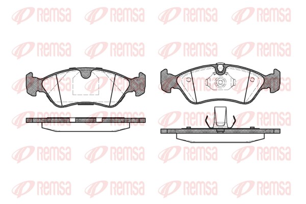 Brake Pad Set, disc brake - 0286.50 REMSA