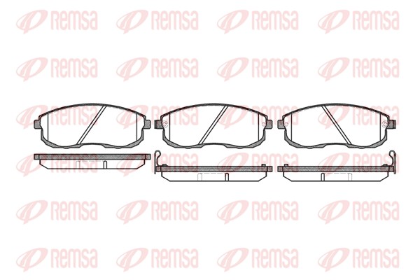 Brake Pad Set, disc brake - 0293.12 REMSA