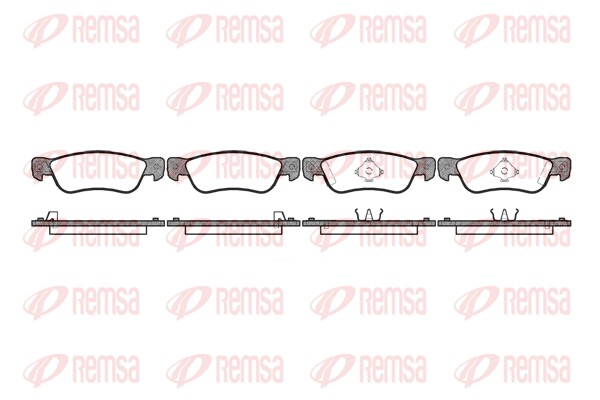 Brake Pad Set, disc brake - 0295.04 REMSA