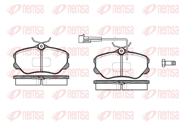 Brake Pad Set, disc brake - 0303.02 REMSA