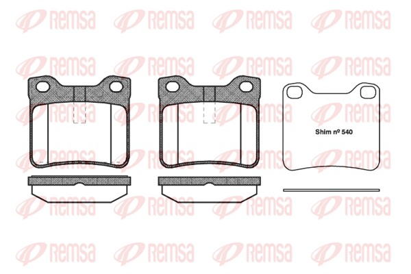 Brake Pad Set, disc brake - 0321.10 REMSA