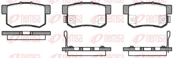 Brake Pad Set, disc brake - 0325.52 REMSA