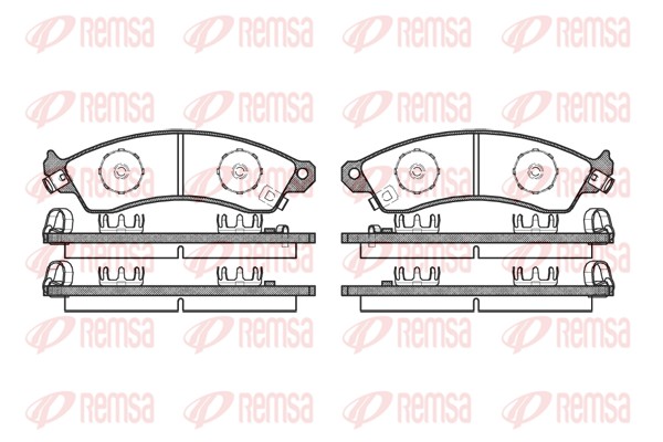 Brake Pad Set, disc brake - 0334.02 REMSA
