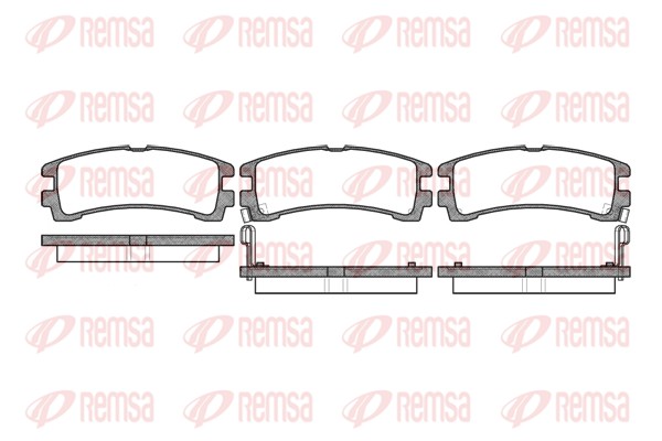 Brake Pad Set, disc brake - 0347.02 REMSA