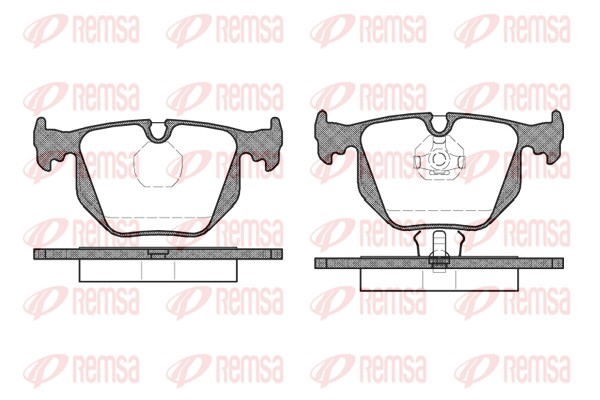 Brake Pad Set, disc brake - 0381.00 REMSA