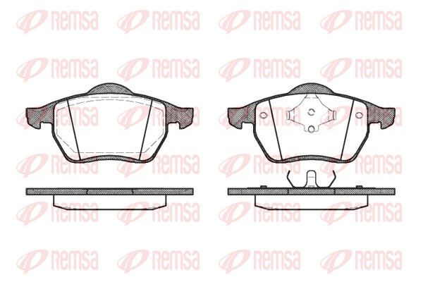 Brake Pad Set, disc brake - 0390.00 REMSA