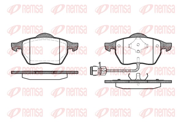 Brake Pad Set, disc brake - 0390.02 REMSA