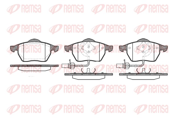 Brake Pad Set, disc brake - 0390.22 REMSA