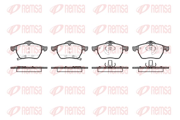 Brake Pad Set, disc brake - 0390.32 REMSA