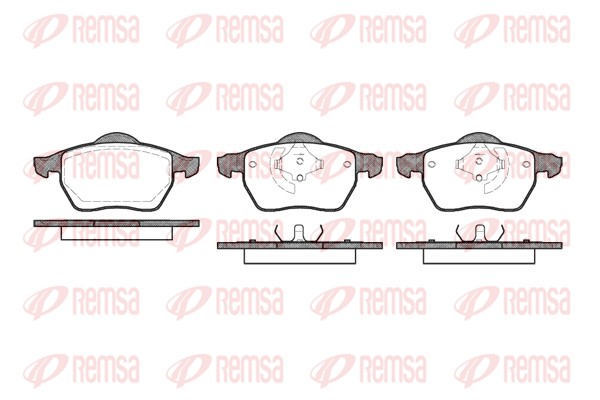 Brake Pad Set, disc brake - 0390.50 REMSA