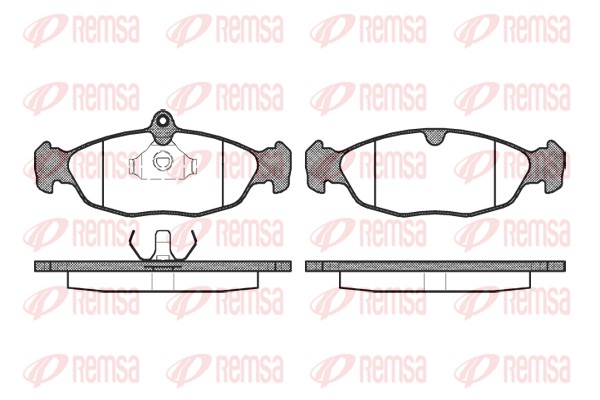 Brake Pad Set, disc brake - 0393.00 REMSA