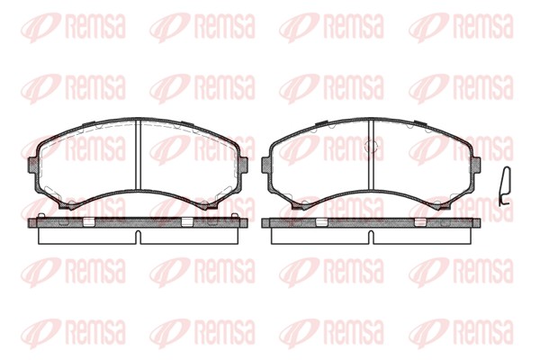 Brake Pad Set, disc brake - 0396.00 REMSA
